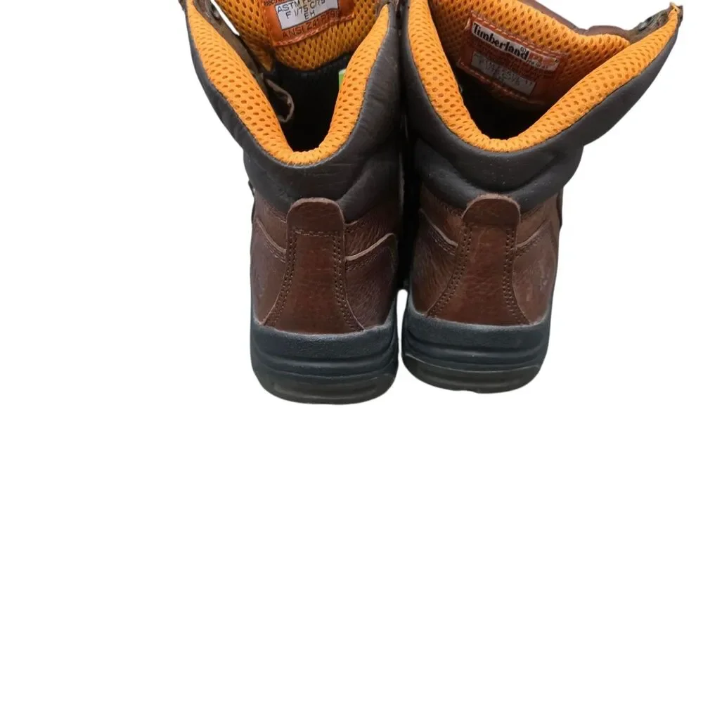 Timberland‎ PRO Brown Leather EH Safety Toe Work Boots Mens Size 7.5 ASTM